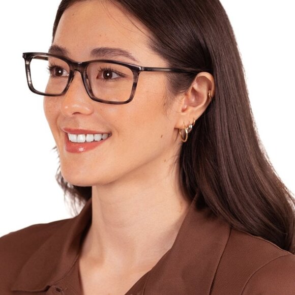 Saint Laurent SL296 001 Rectangle Eyeglasses 55mm - Black - Picture 2 of 10